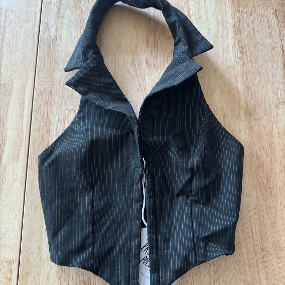 Princess Polly Black Vest- Everest Vest Top